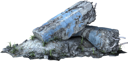 Обломки на прозрачном фоне