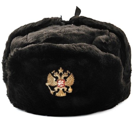 Шапка ушанка СССР на прозрачном фоне