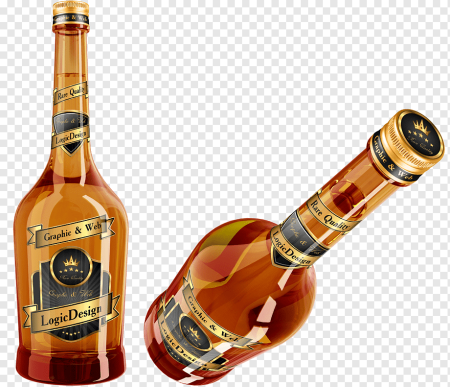 Бутылка коньяка
