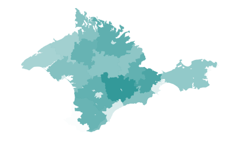 Крым очертания полуострова