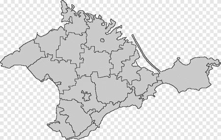 Физическая карта Крыма контурная карта