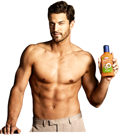 Реклама еды с мужчиной