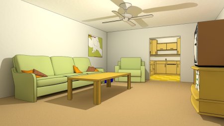Фон для мультфильма квартира