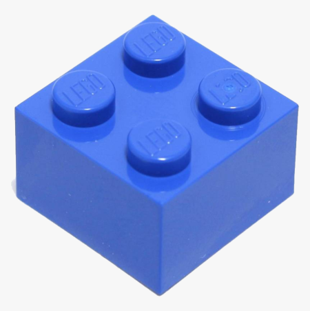 Лего кирпич, 2x4, жёлтый