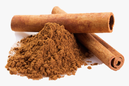 Палочки корицы на прозрачном фоне