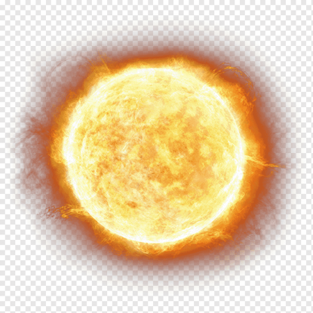 Солнце нарисованное на прозрачном фоне