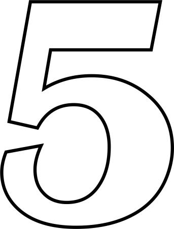Цифра 5 красивая
