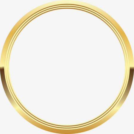 Золотая круглая окантовка