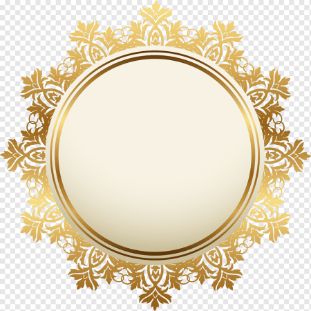 Золотая круглая рамка