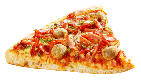 Кусок пиццы пепперони