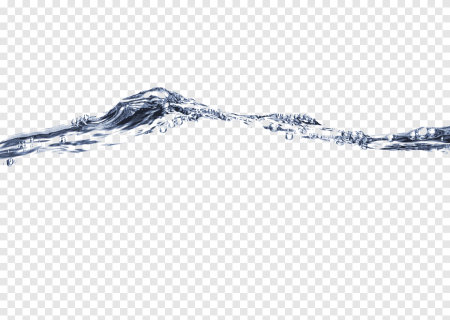 Струя воды на прозрачном фоне