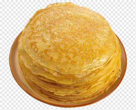 Блины на белом фоне
