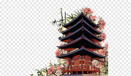 Китайский дом на прозрачном фоне