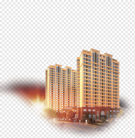 Многоэтажный дом без фона