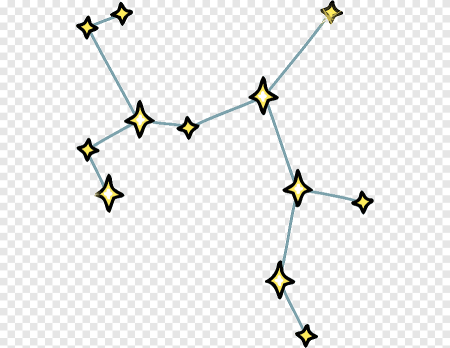 Звездное небо с созвездием акварелью