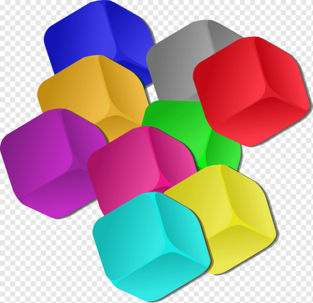 Цветные кубики вектор