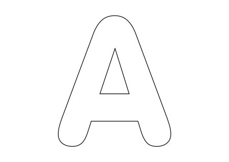 Буква е трафарет для вырезания