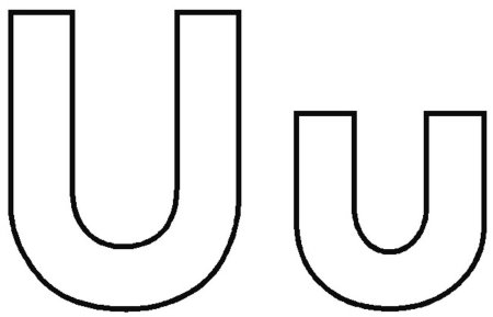 Трафарет буквы u