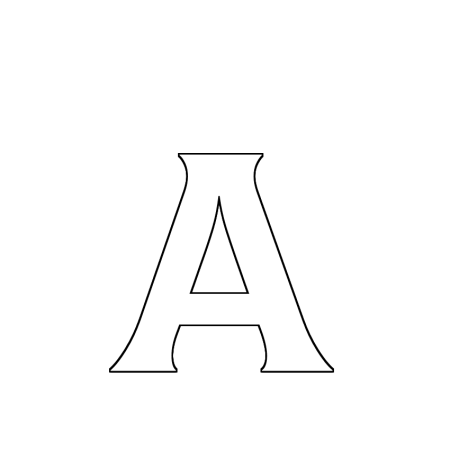 Трафарет букв