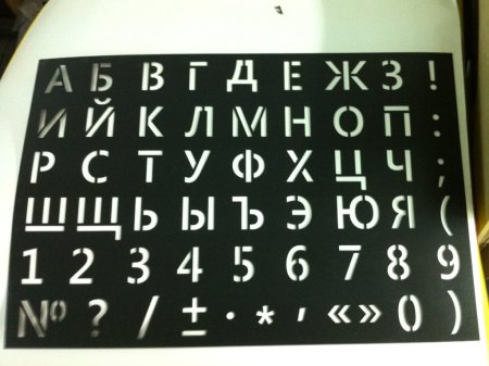 Трафаретные буквы и цифры