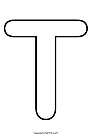 Буква т трафарет