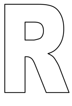Трафарет буквы r
