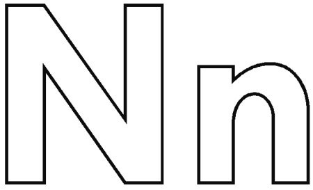 Трафарет буквы n