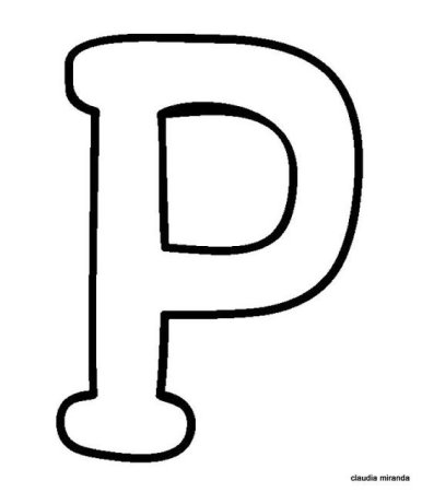 Буква р трафарет