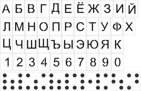 Трафареты букв и цифр для покраски