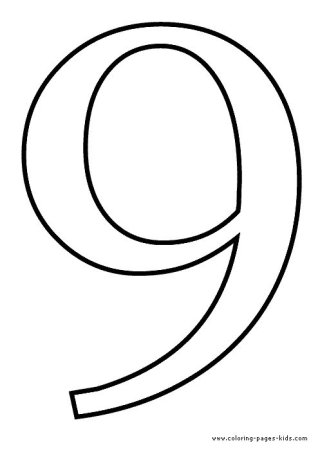 Цифра 9 трафарет