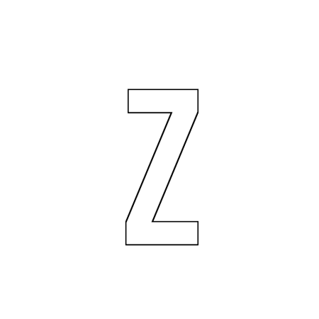 Буква z трафарет