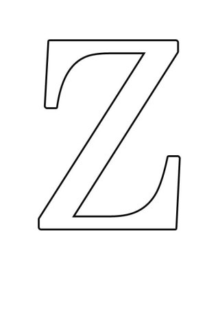 Буква z трафарет