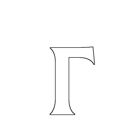 Трафарет буквы g