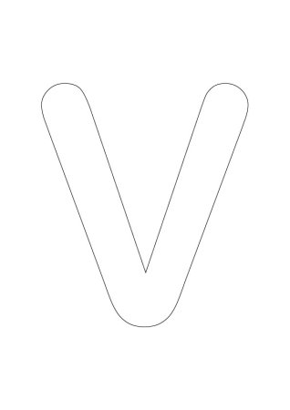 Трафарет буквы v