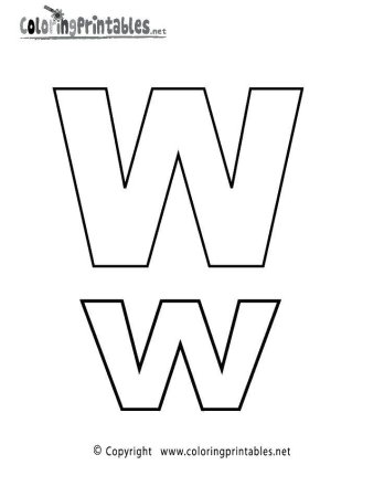 Трафарет буквы w