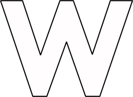 Трафарет буквы w