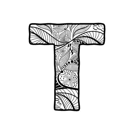 Буква т красивая трафарет