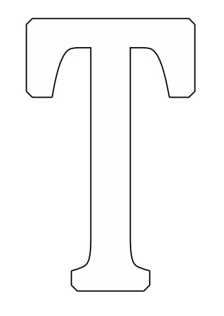 Буква т трафарет