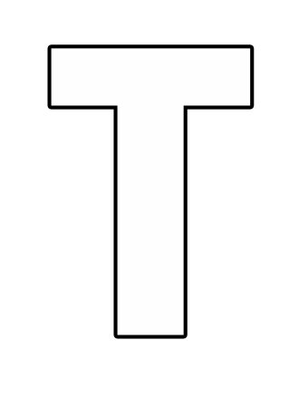 Буква т трафарет