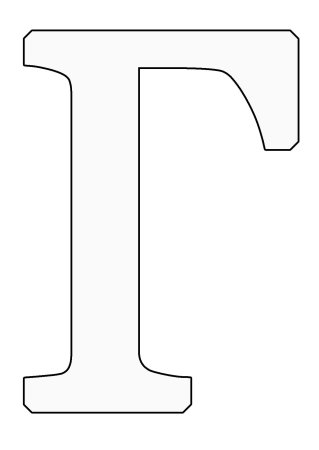 Трафарет буквы t