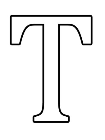 Трафарет буквы t