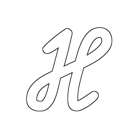 Трафарет прописных букв