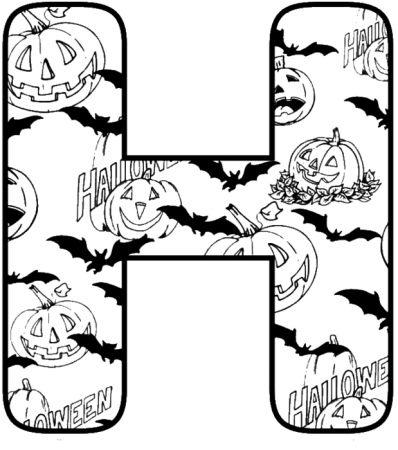 Буквы в стиле Хэллоуина