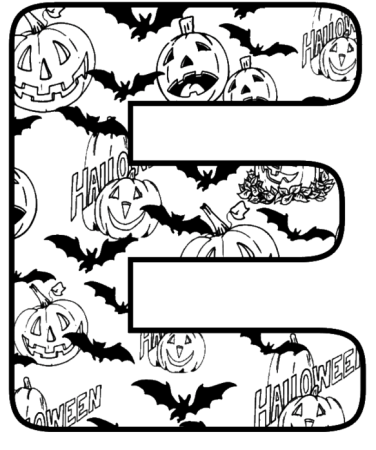 Трафарет буквы w на Хэллоуин