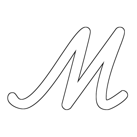 Трафарет прописных букв