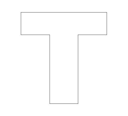 Буква т трафарет для вырезания