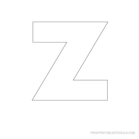 Буква z трафарет для вырезания