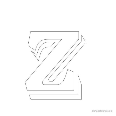 Буква z трафарет для вырезания