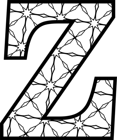 Трафарет буквы v