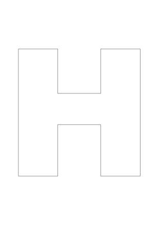 Letter h контур